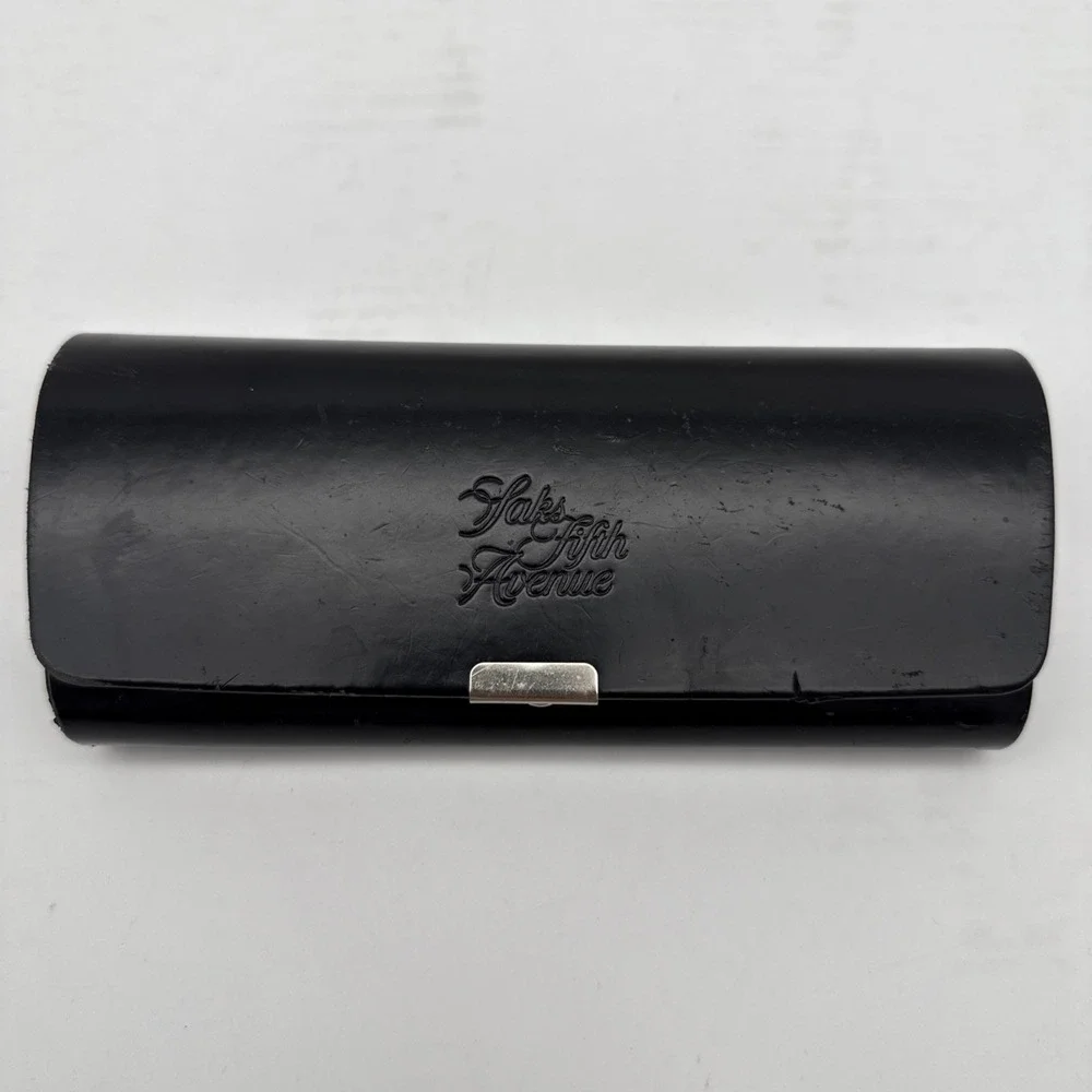VINTAGE SAKS FIFTH AVENUE BLACK Eye Glass Case  6 